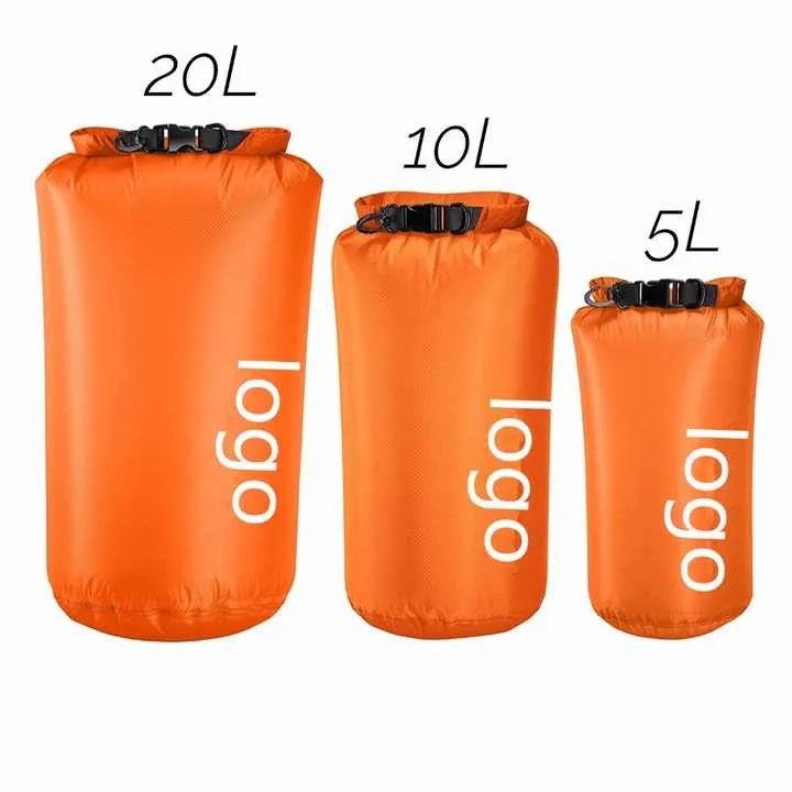 ووكي حقيبة جافة فائقة الخفة 5 لتر 10 لتر 20 لتر . Wookie Ultralight Dry Bag 5L 10L 20L Camping Water