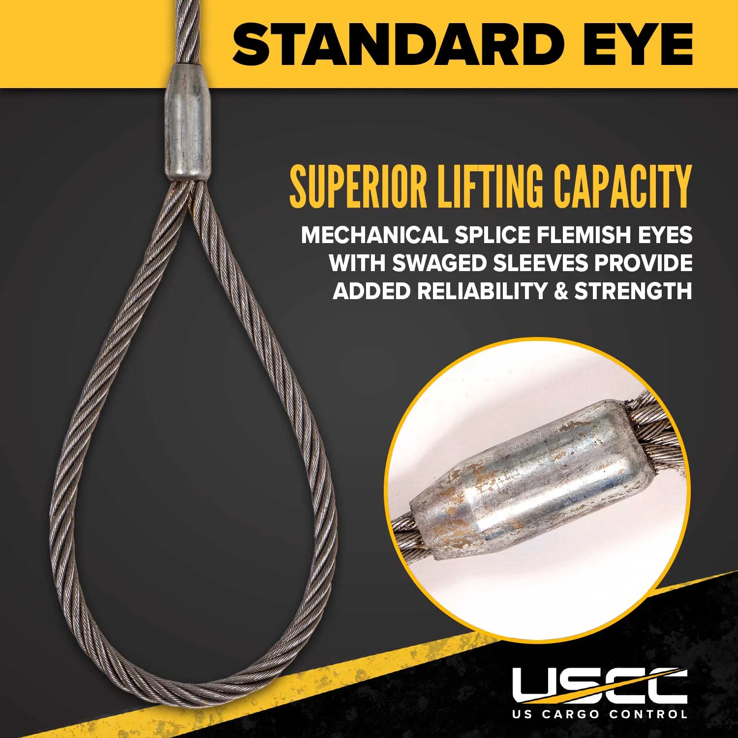 1-1/2" x 24' Standard Eye Wire Rope Sling