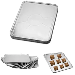 10-Pack Disposable Aluminum Liner 18" X 15" Foil Oven Tray Baking Sheet Pan Heat