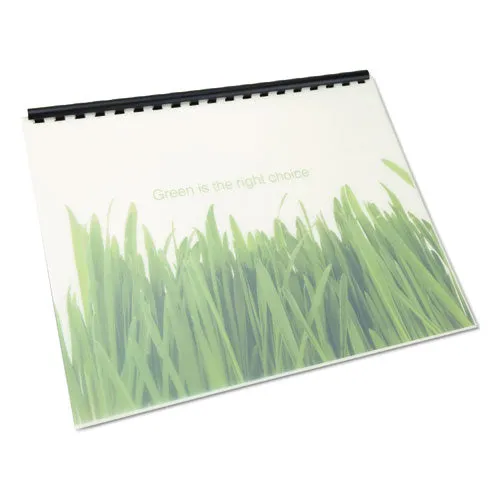 100% Recycled Poly Binding Cover, 11 X 8 1-2, Frost, 25-pack