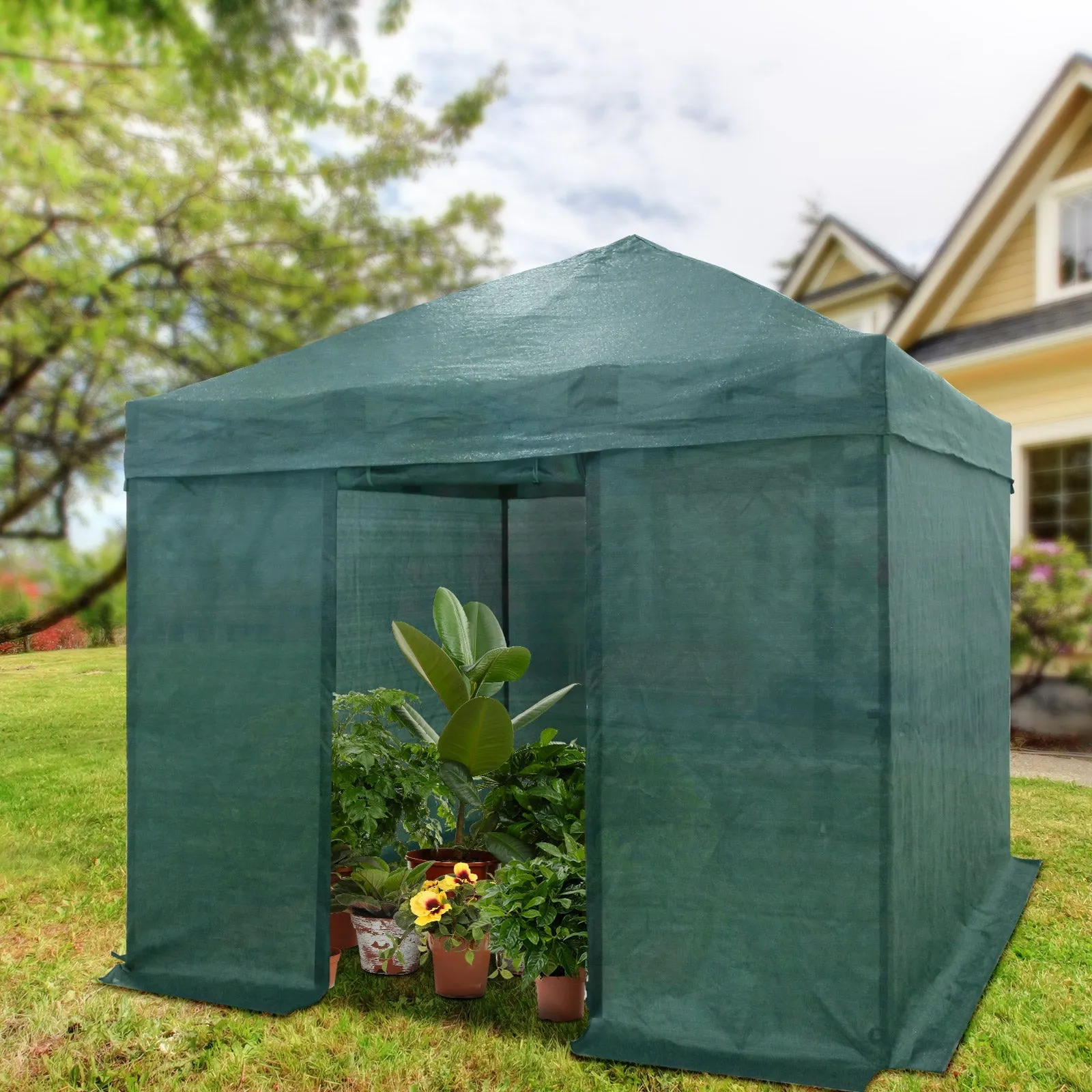 10x10 Shade Cloth Cover Pop Up Greenhouse