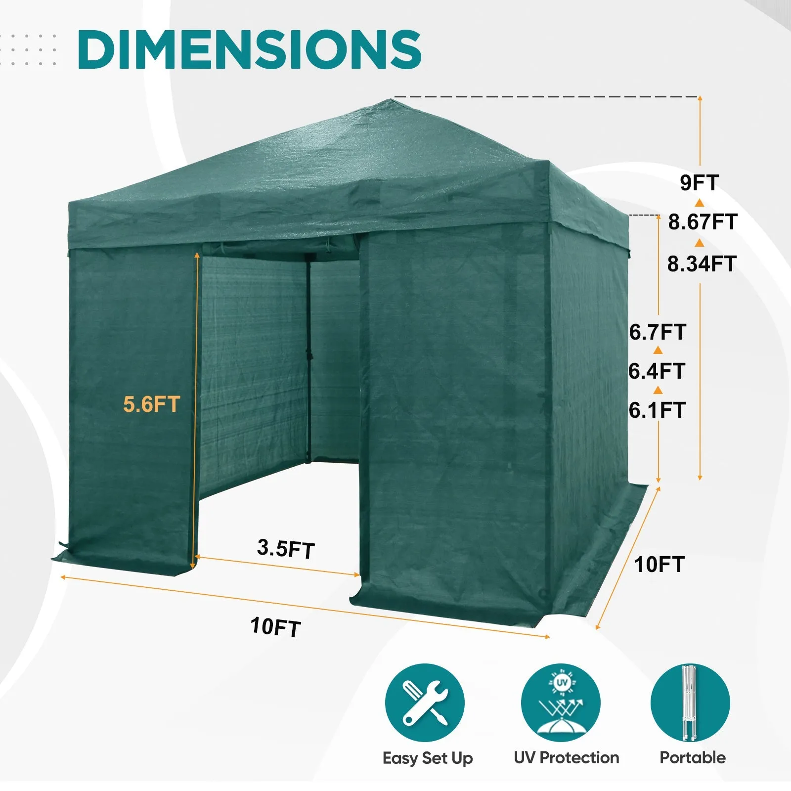 10x10 Shade Cloth Cover Pop Up Greenhouse