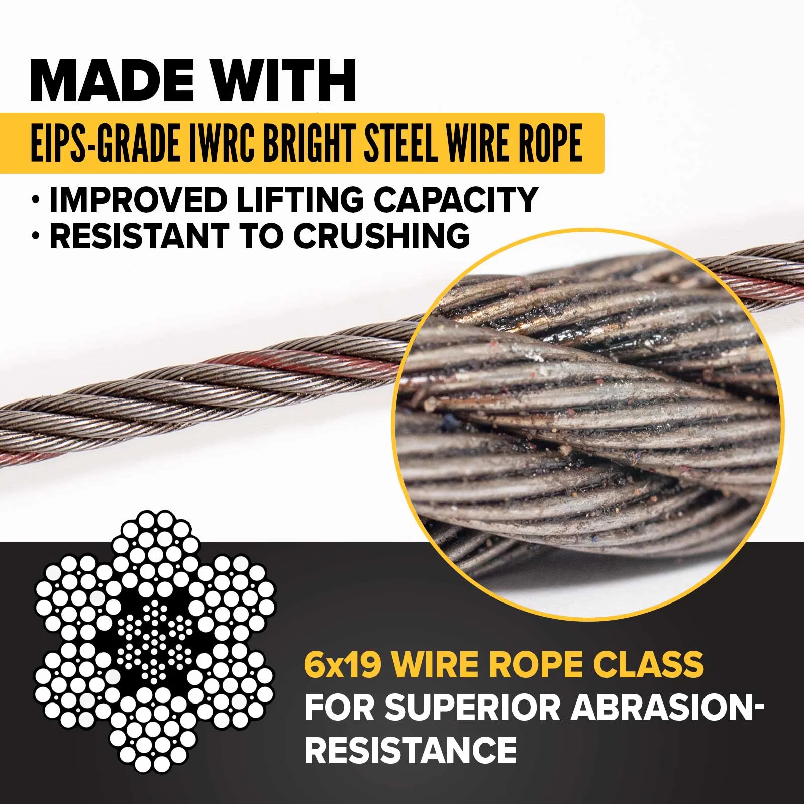 1" x 18' Thimble Eye Wire Rope Sling