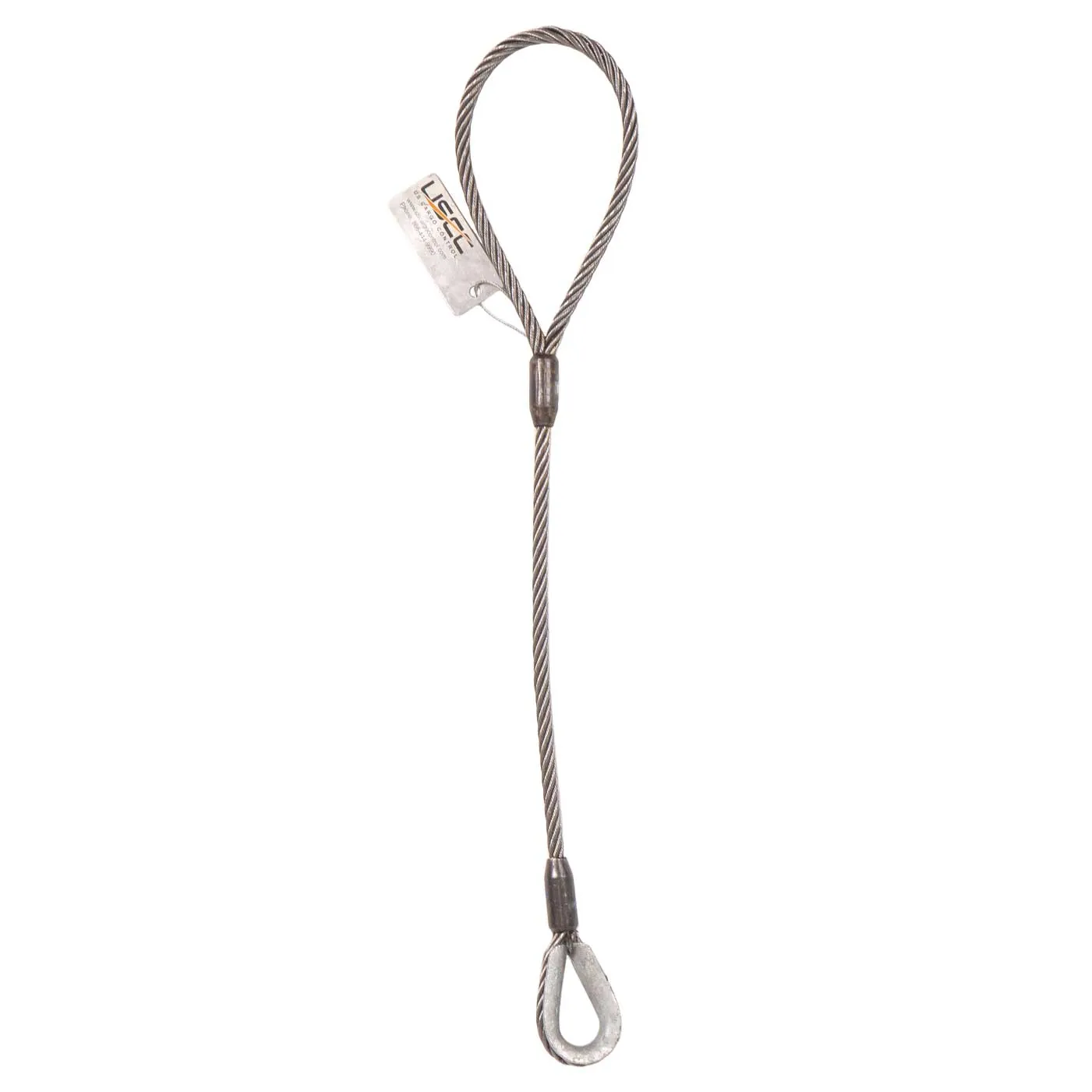 1" x 8' Standard Eye & Thimble Wire Rope Sling