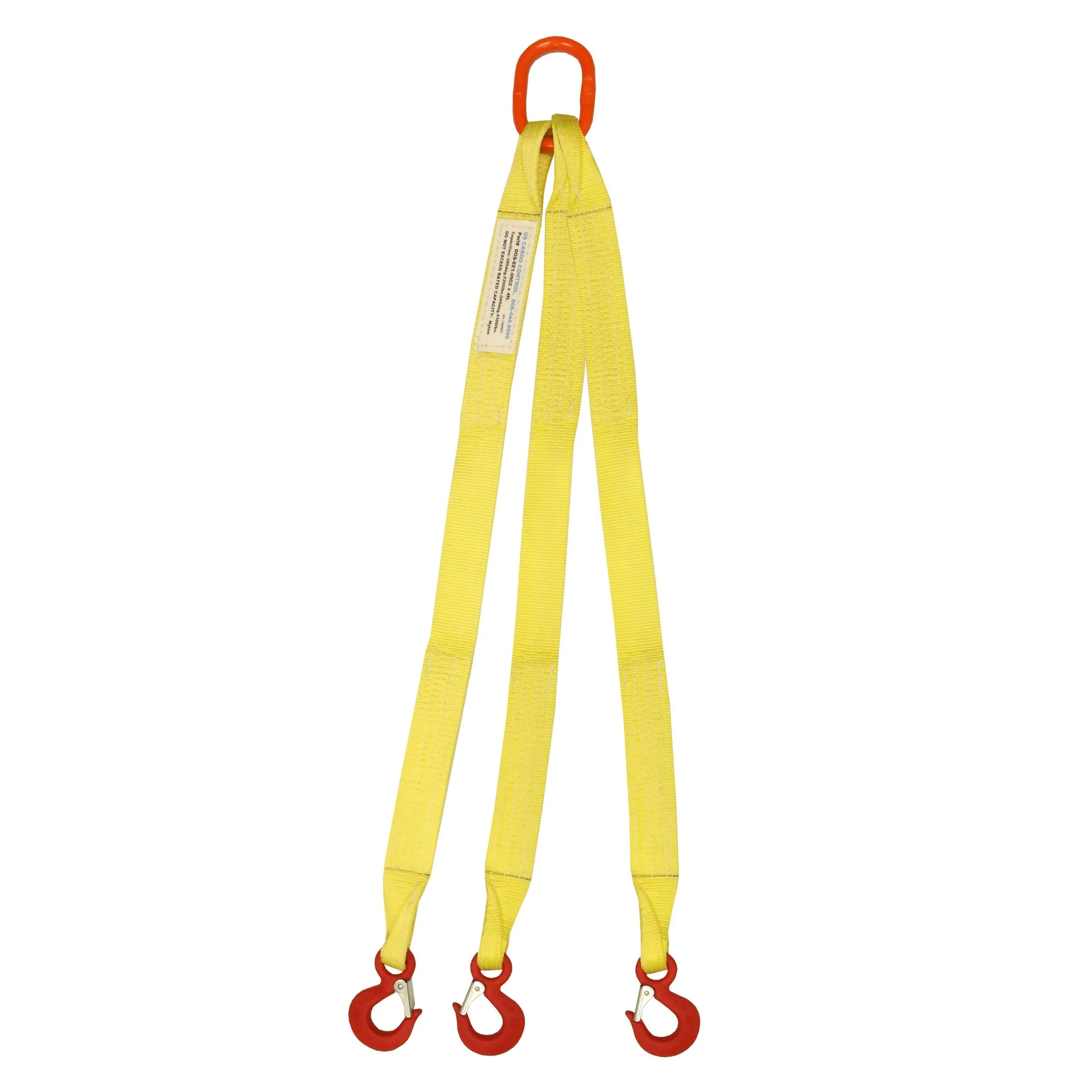 1"x18' (2 ply) Triple Leg Nylon Sling w/ Master Link & Sling Hook