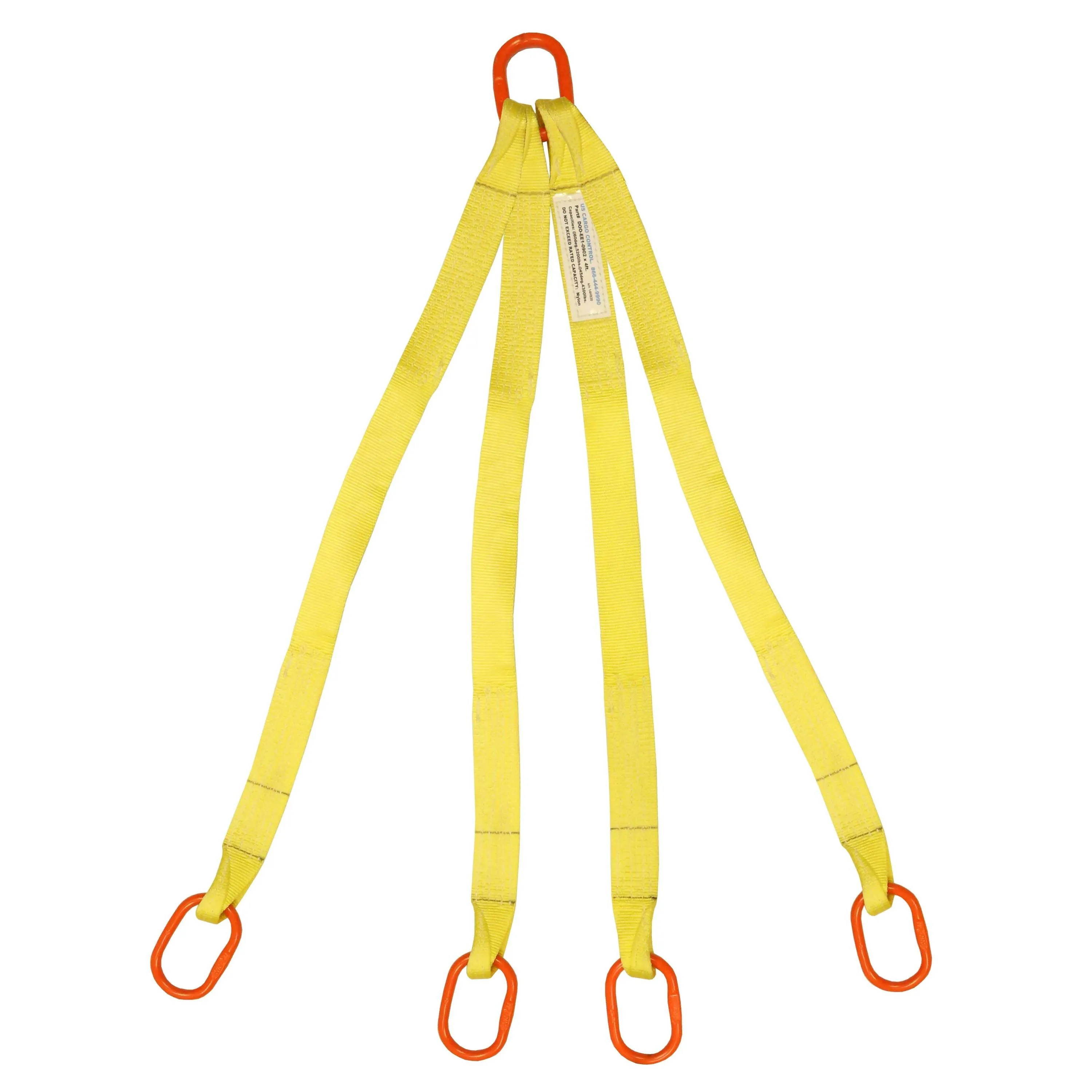 1"x20' (2 ply) Quad Leg Nylon Sling w/ Master Link Both Ends