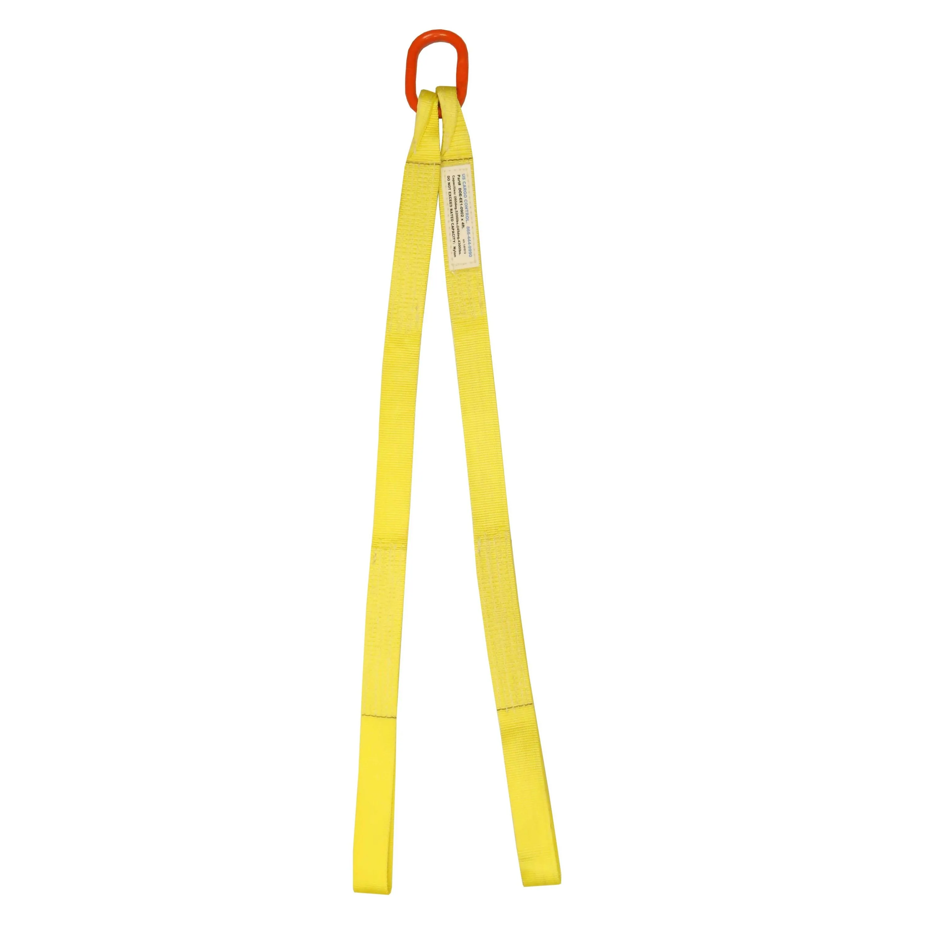 1"x7' (1 ply) Double Leg Nylon Sling w/ Master Link & Sewn Loop