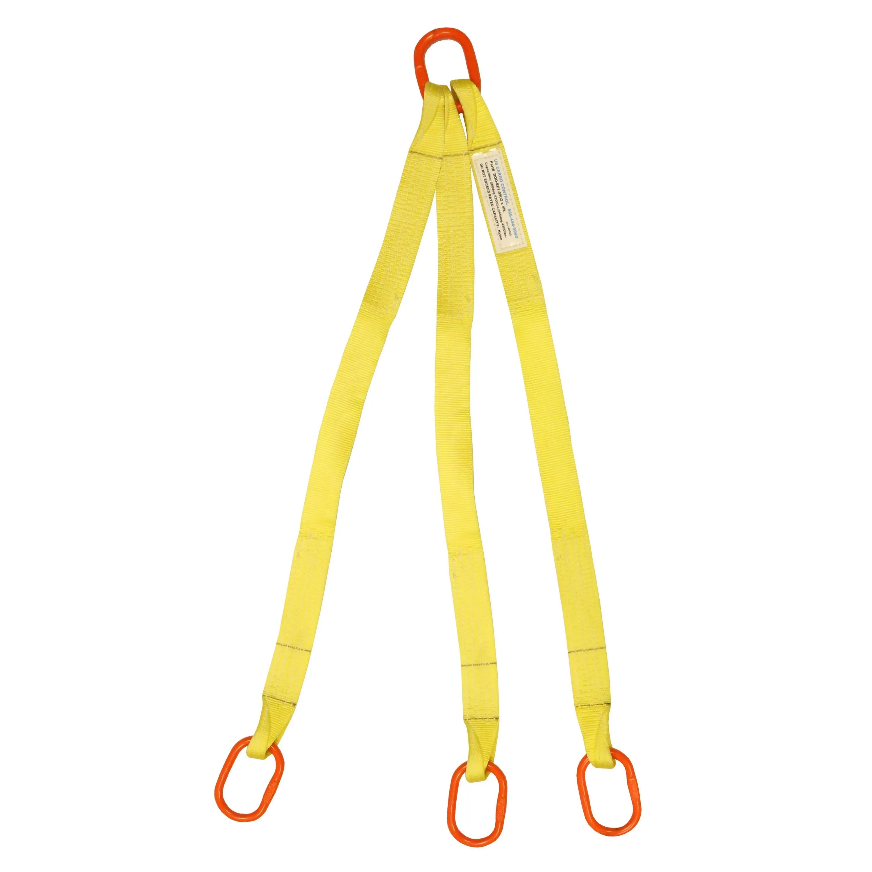 1"x7' (1 ply) Triple Leg Nylon Sling w/ Master Link Both Ends