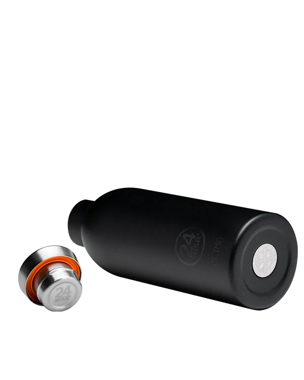 24BOTTLES Clima Double Walled Stainless Steel Water Bottle - 330ml - Stone Tuxedo Black