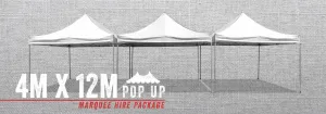 4m x 12m Pop Up Marquee Package