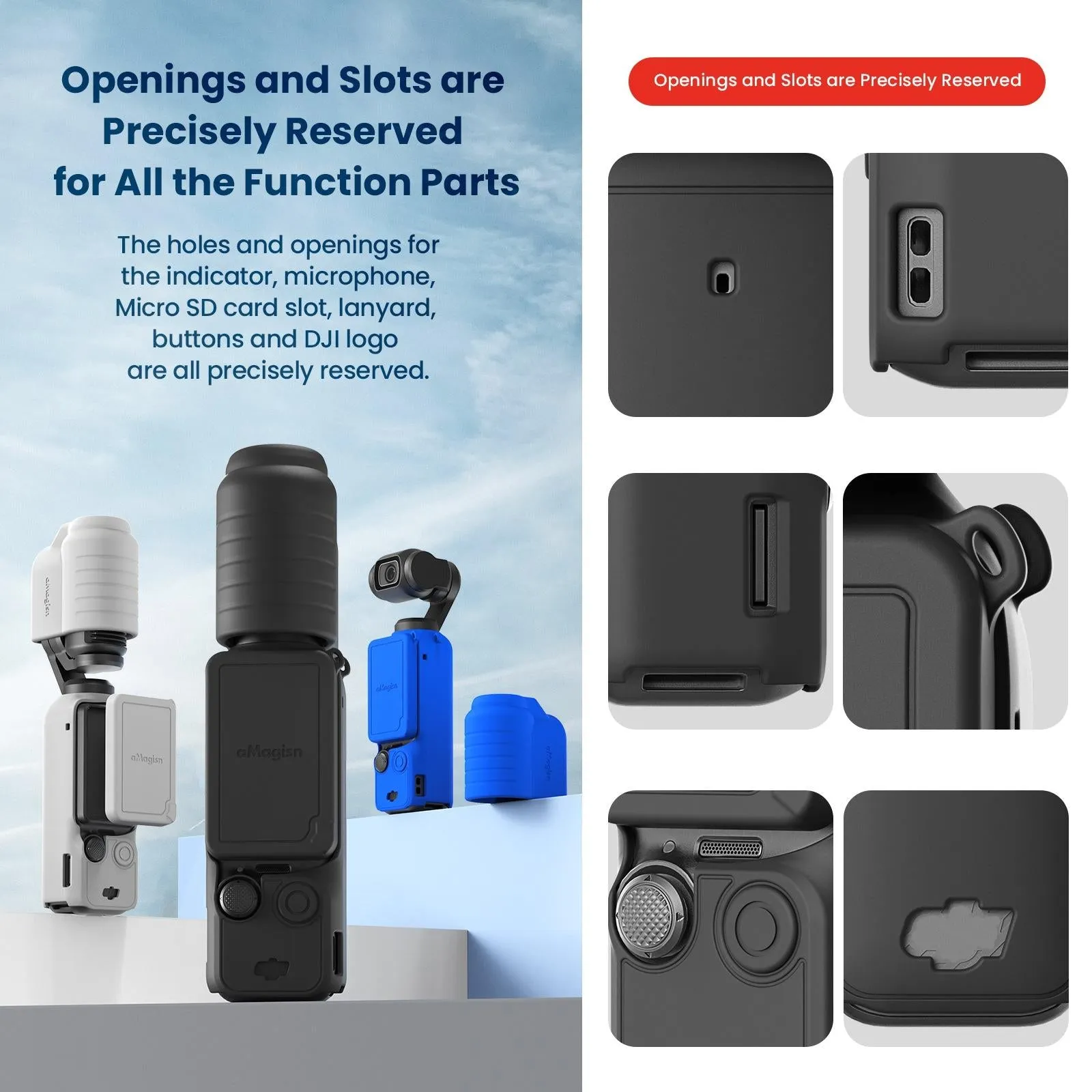 5-in-1 Silicone Case for Dji Pocket 3 Camera Accessories