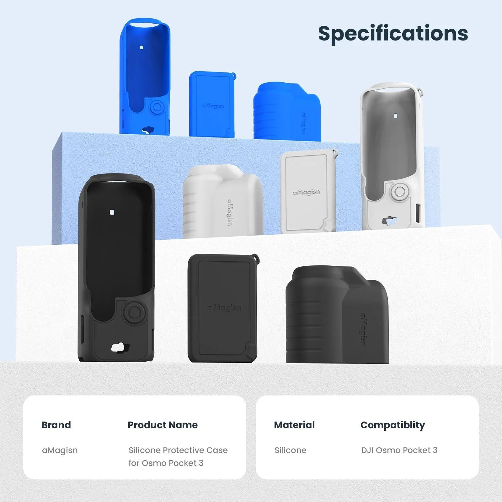 5-in-1 Silicone Case for Dji Pocket 3 Camera Accessories