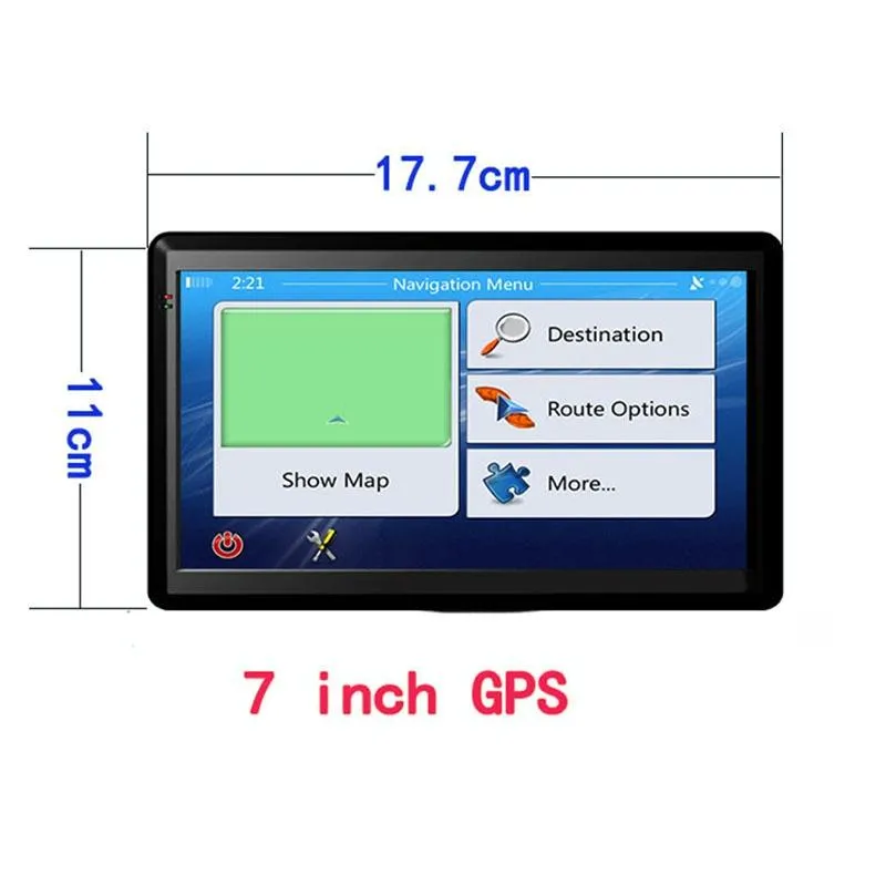 7 Inch Car Gps Navigator 8G   128M - Europe Map Fm Tf Card