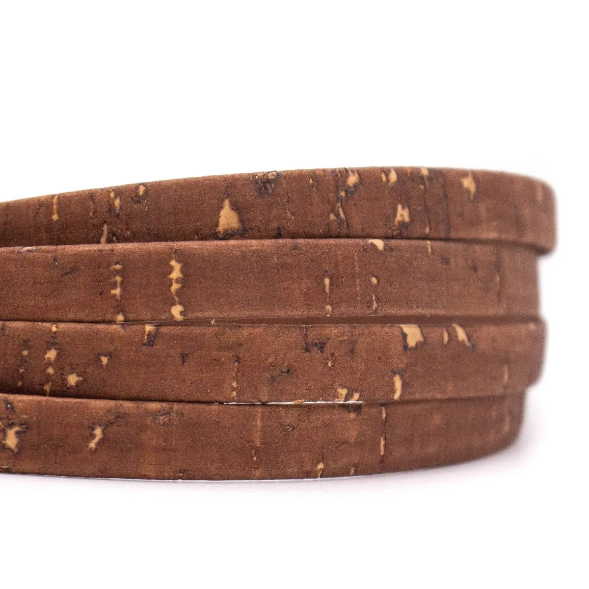 8mm  light brown flat cork cord COR-453(10 meters)