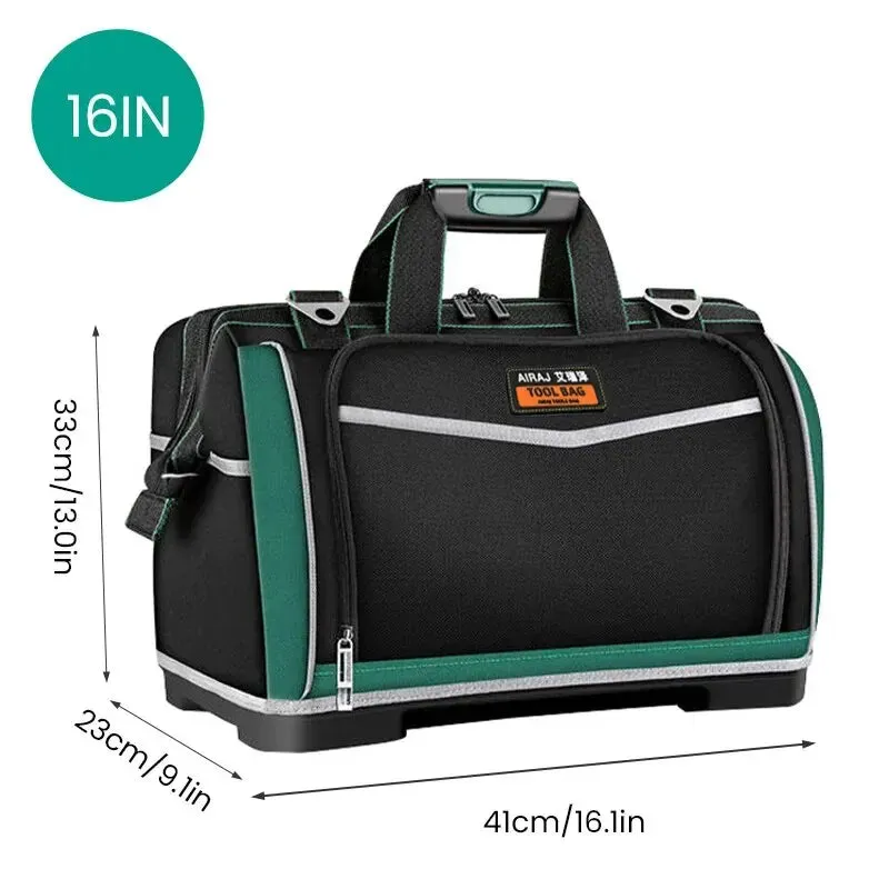 Airaj 14in 16in 18in Waterproof Tool Bag with Molded Bottom and Multi Pockets
