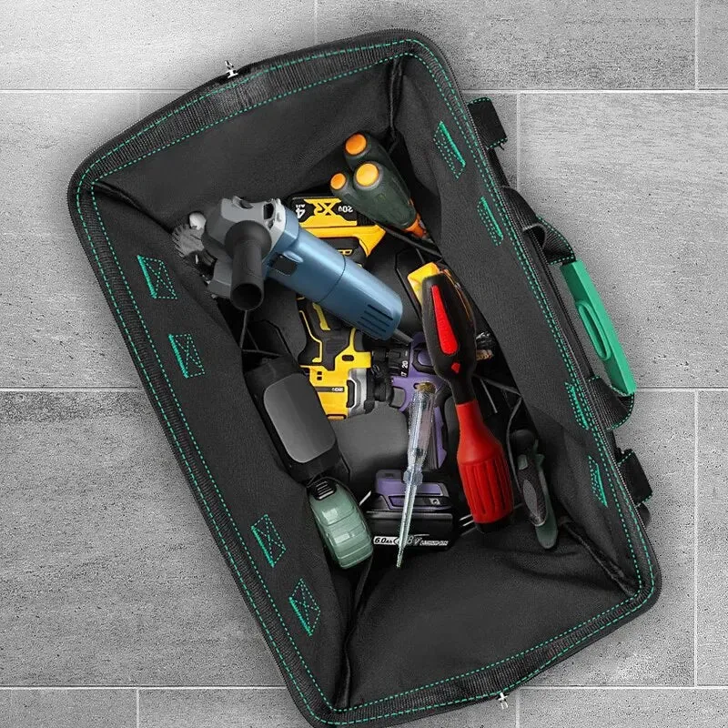 Airaj 14in 16in 18in Waterproof Tool Bag with Molded Bottom and Multi Pockets