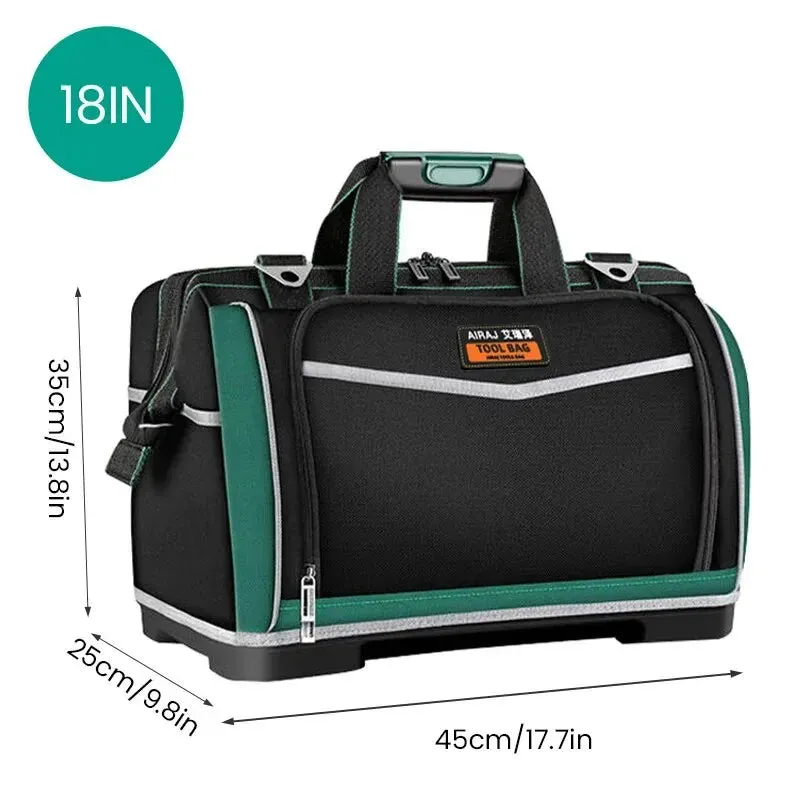Airaj 14in 16in 18in Waterproof Tool Bag with Molded Bottom and Multi Pockets