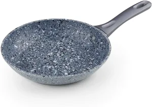 Cook N Home 02667 Ultra Granite Nonstick Skillet Fry Pan, 9.5 inches, Non-stick Frying Pan Omelette Pan, Chef's Pan, black/white