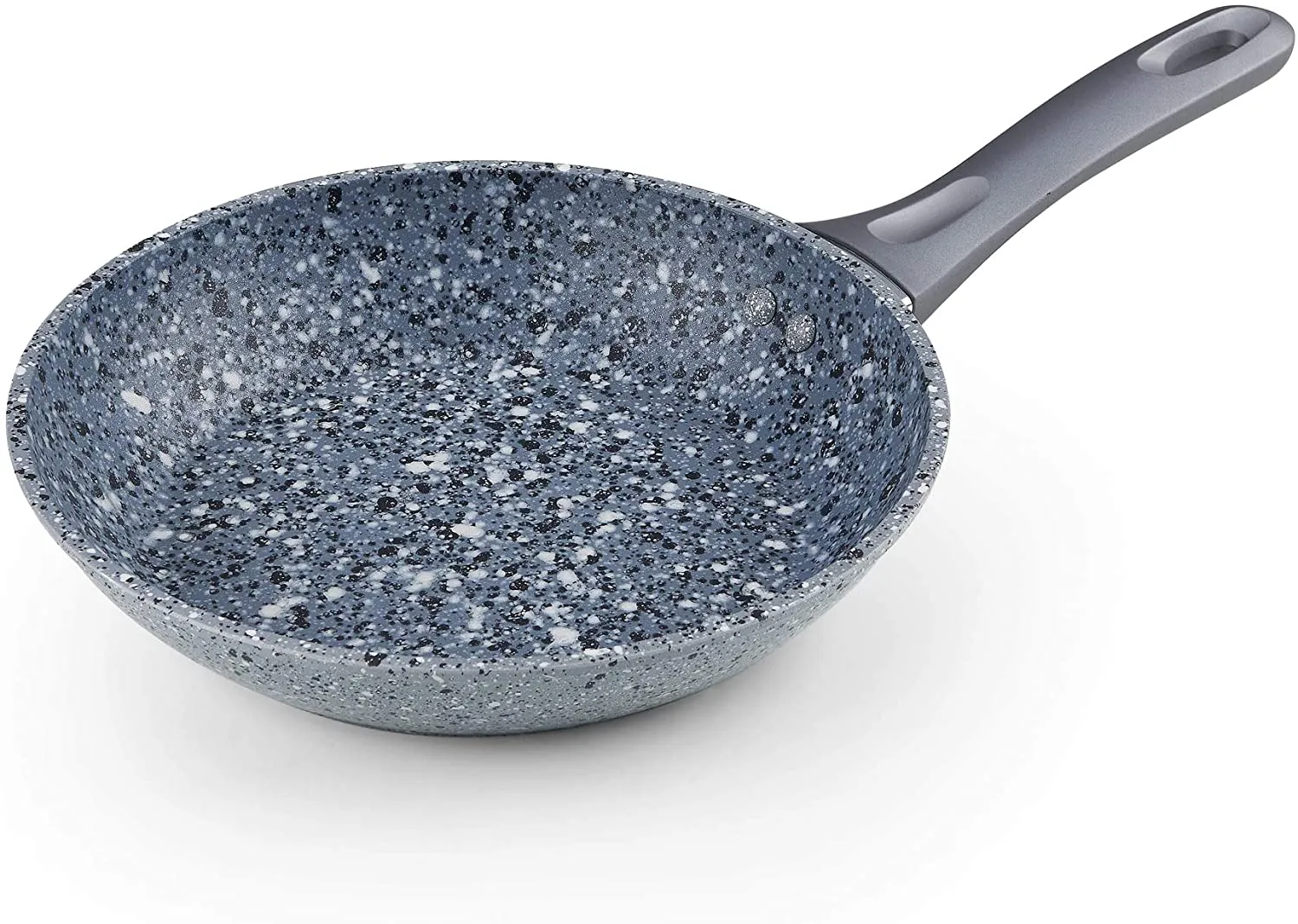 Cook N Home 02667 Ultra Granite Nonstick Skillet Fry Pan, 9.5 inches, Non-stick Frying Pan Omelette Pan, Chef's Pan, black/white