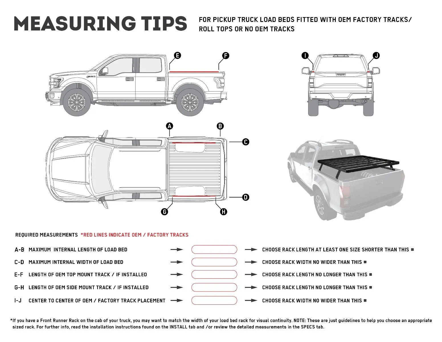 Front Runner Slimline II Load Bed Rack Kit For Pick-Up Truck 1425mm(W) x 1358mm(L)