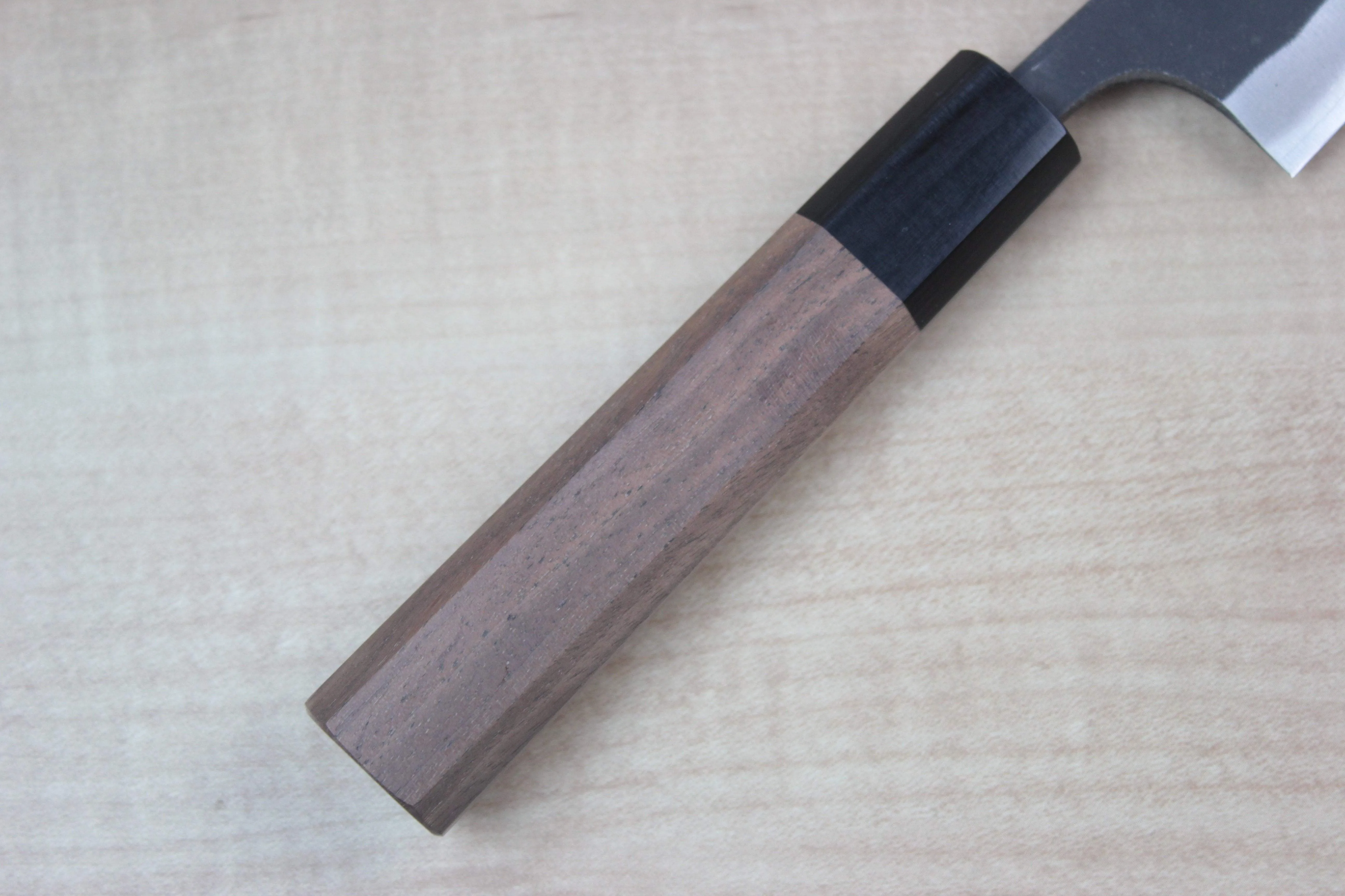 Fu-Rin-Ka-Zan Aogami Super Kurouchi Series Wa Petty (120mm and 150mm, 2 sizes, Octagon Shaped Walnut-Wood Handle)