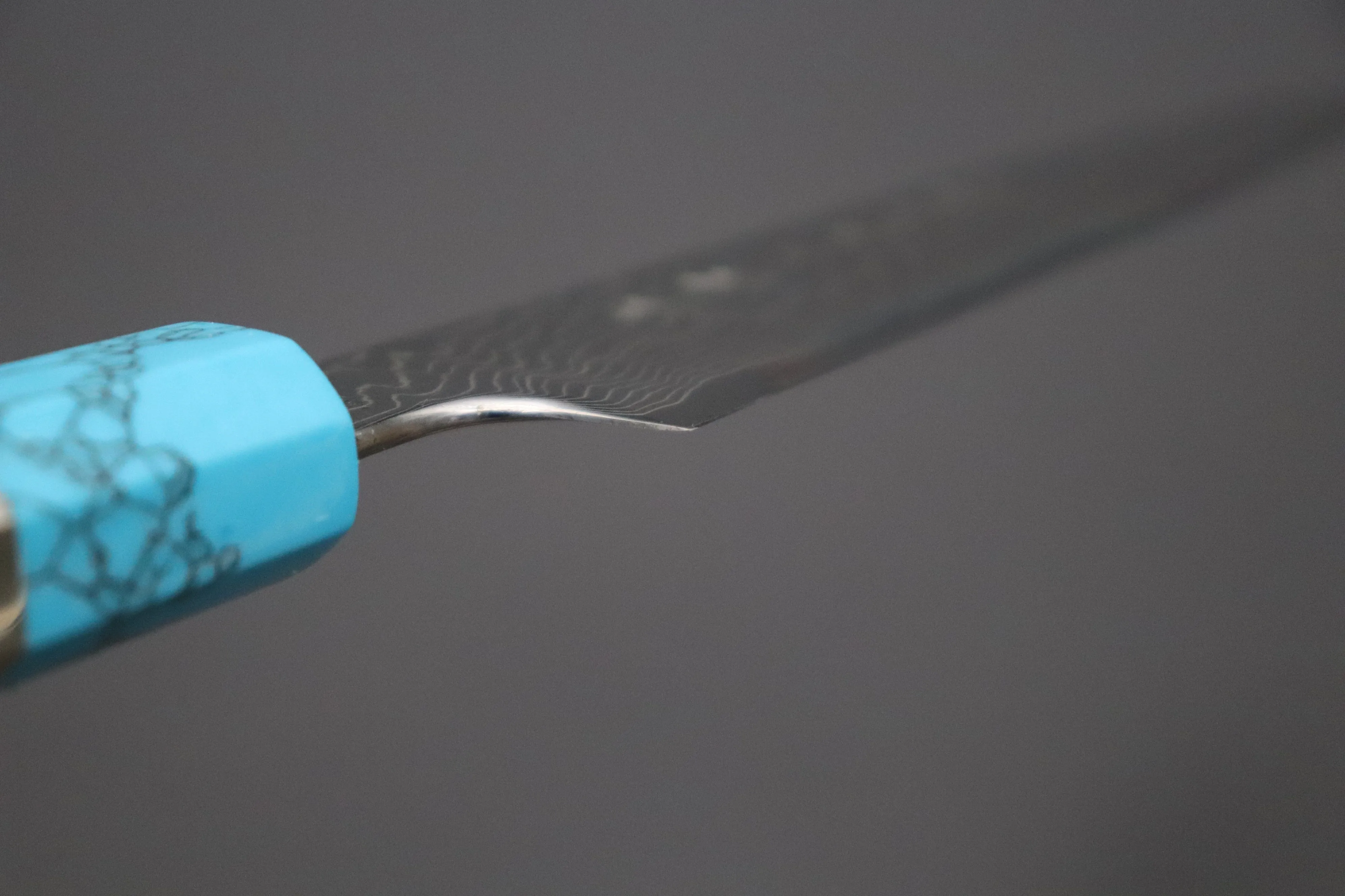 Fu-Rin-Ka-Zan YUTAKA 豊佳 Series R-2 Damascus Edition FRDYP-11 Wa Petty 165mm (6.4 Inch, Octagonal Ebonywood Handle with Turquoise Composite Stone Ferrule & Butt)