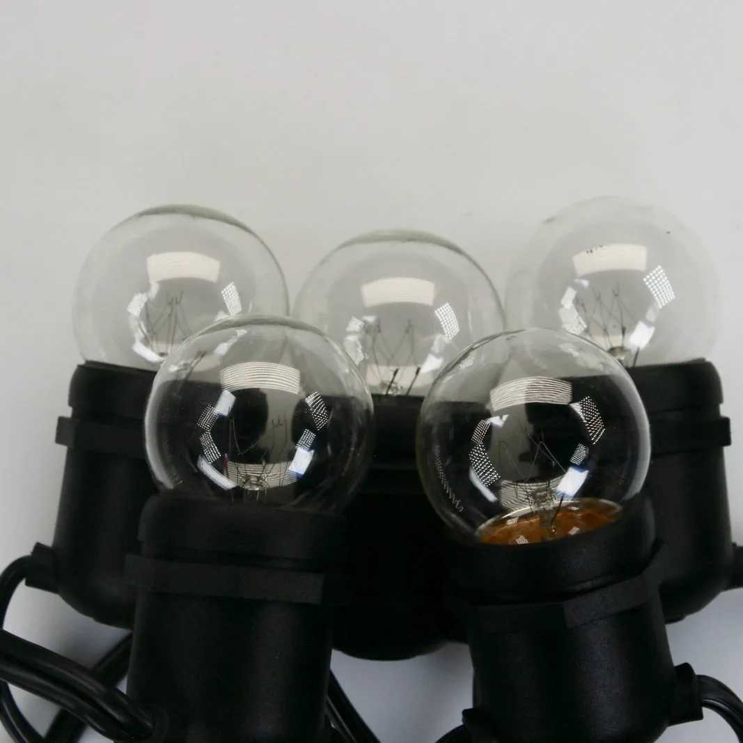 G40 Clear (White) Glass Bulbs E26 Bases (25 Pack)