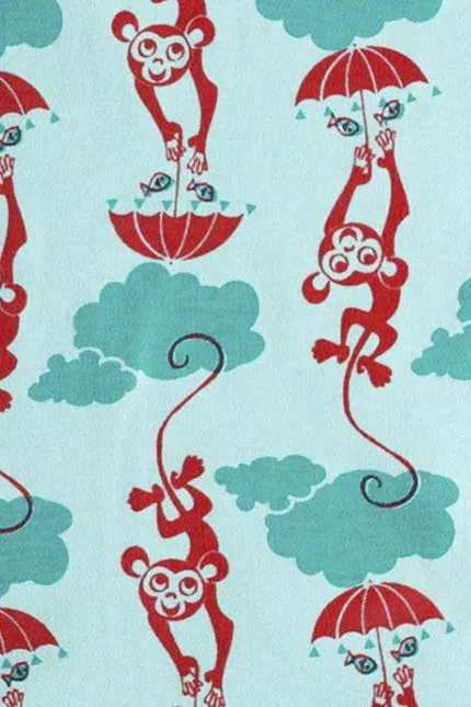 Girl Blue Monkey Top