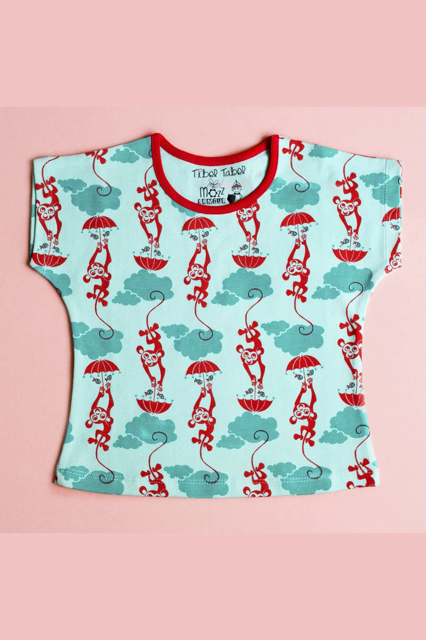 Girl Blue Monkey Top