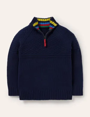 Half-zip Jumper-College Navy