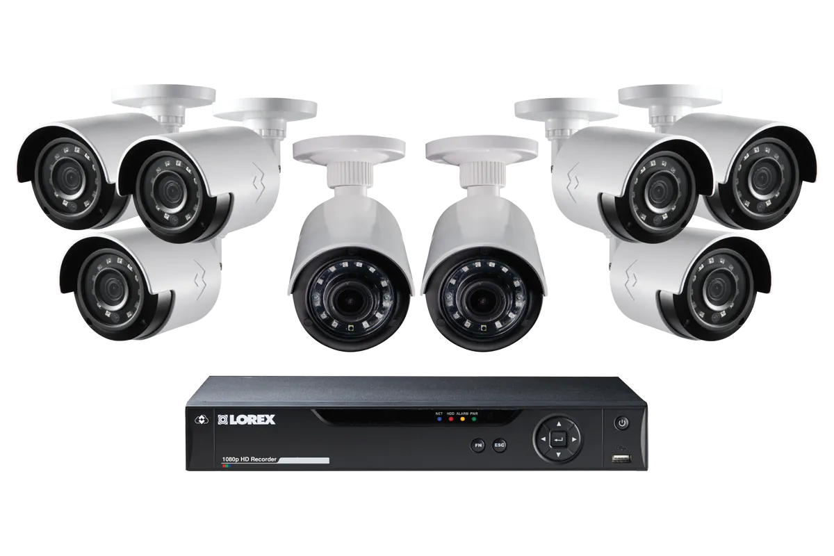 HD DVR Security System with 1080p Ultra-Wide Viewing Cameras & Lorex Cloud Connectivity