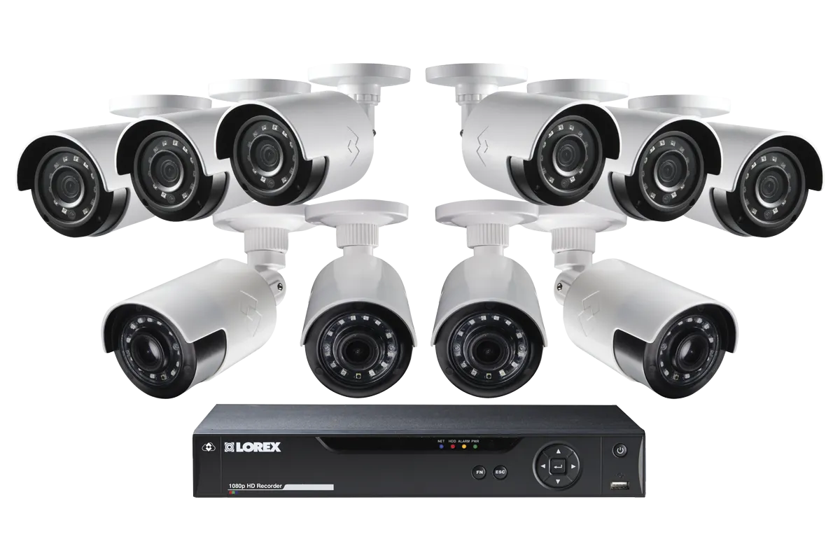 HD DVR Security System with 1080p Ultra-Wide Viewing Cameras & Lorex Cloud Connectivity