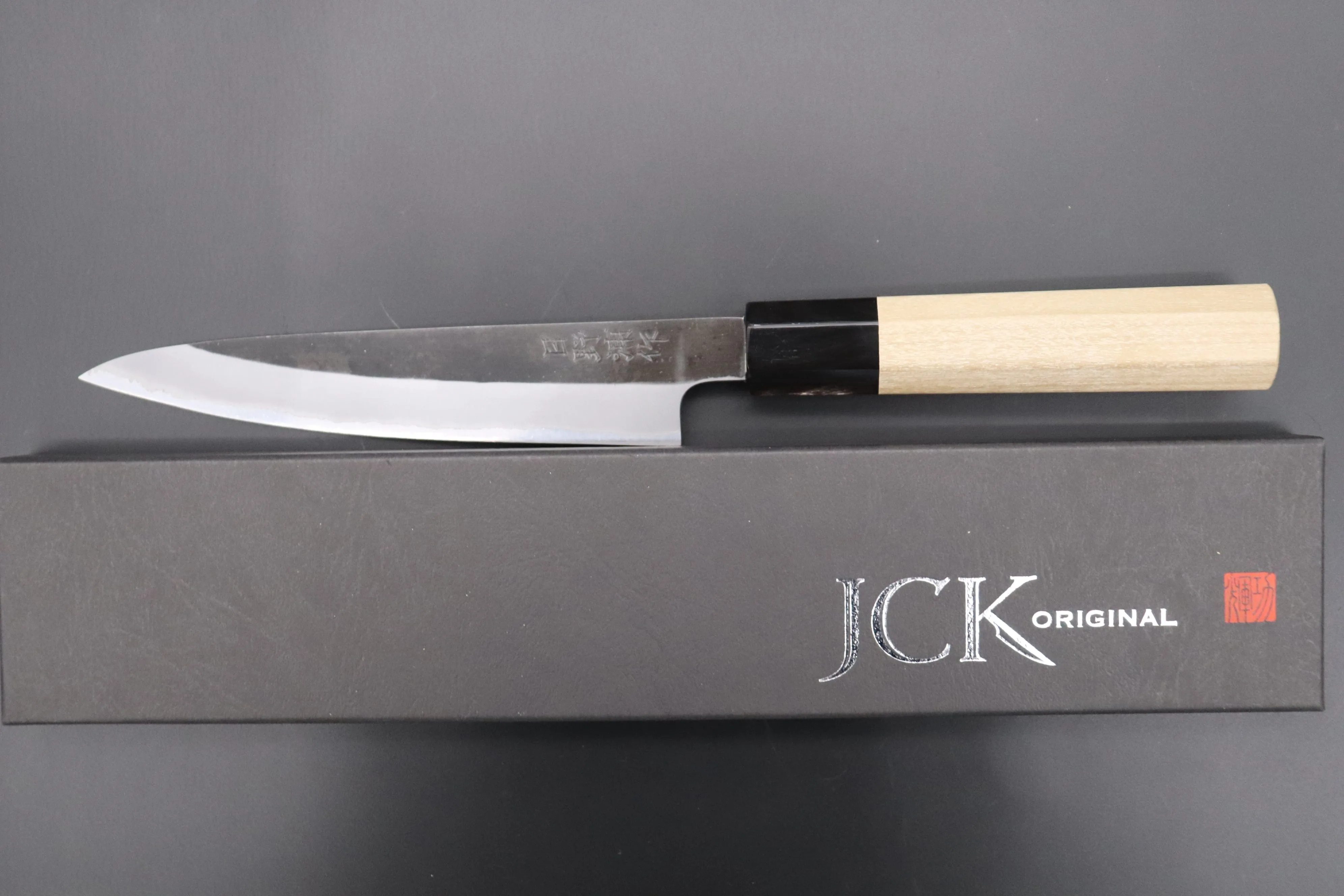 Hinoura White Steel No.1 Kurouchi Series Wa Petty 150mm (5.9 Inch, HS1-3)