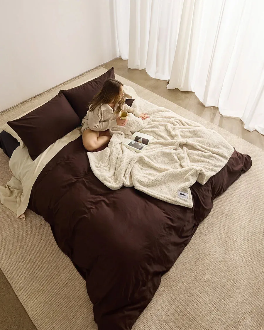 Hommey Quilt Cover - Cocoa
