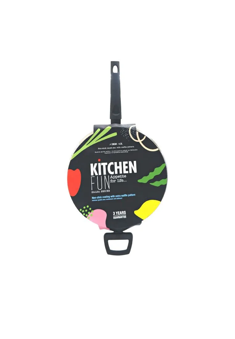 Kitchen Fun Salsa Saute Pan 28cm with Lid and Helper Handle