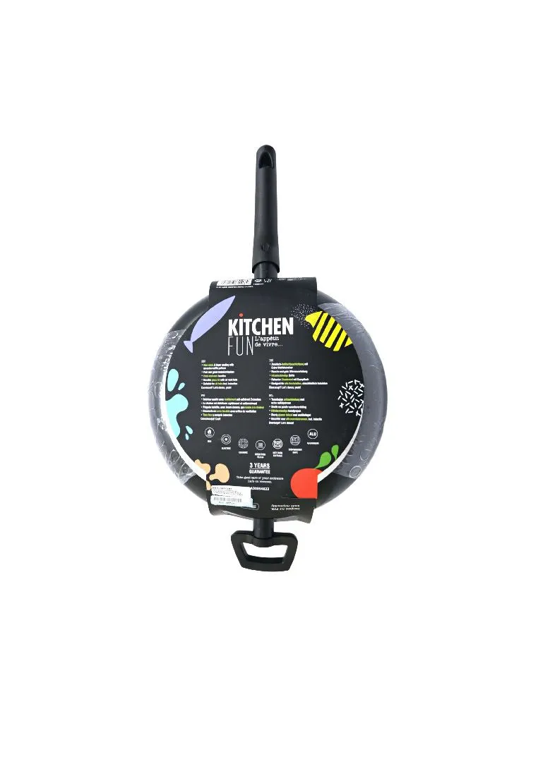 Kitchen Fun Salsa Saute Pan 28cm with Lid and Helper Handle
