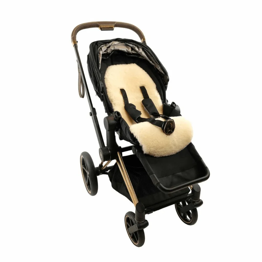 Lambskin stroller liner