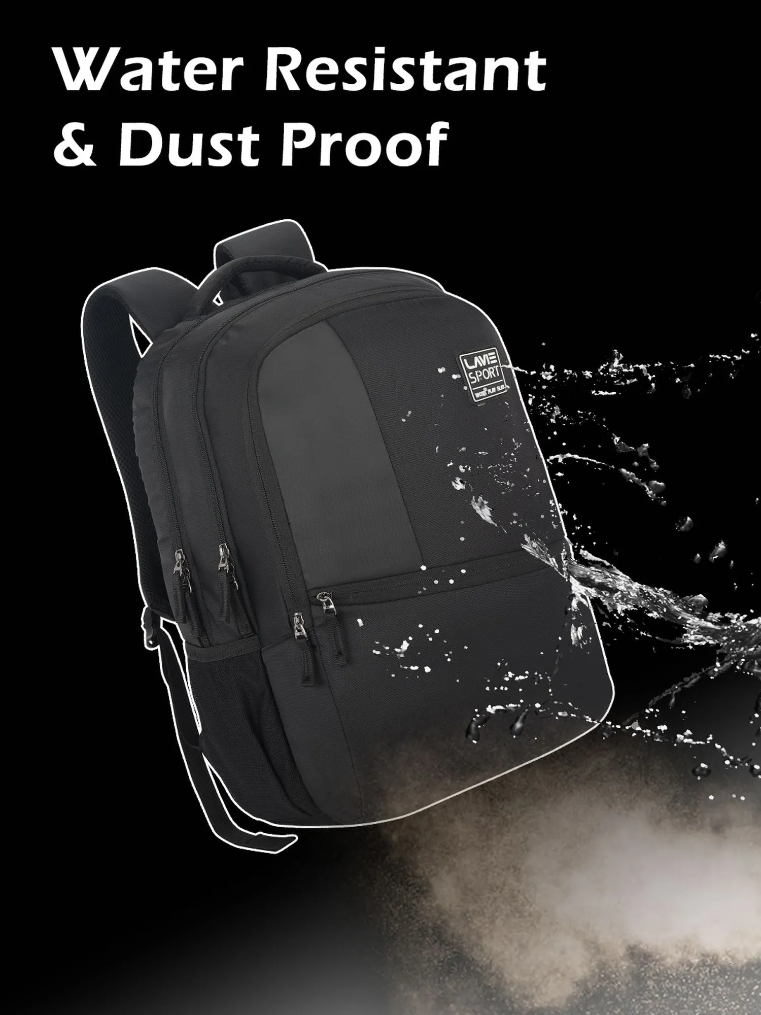 Lavie Sport Classic 31L Laptop Backpack For Men & Women Black