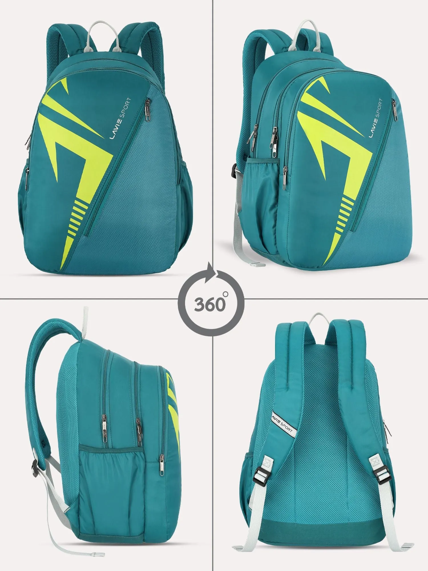 Lavie Sport Tribal 37L College Bag For Boys & Girls | Backpack For Men & Women Teal
