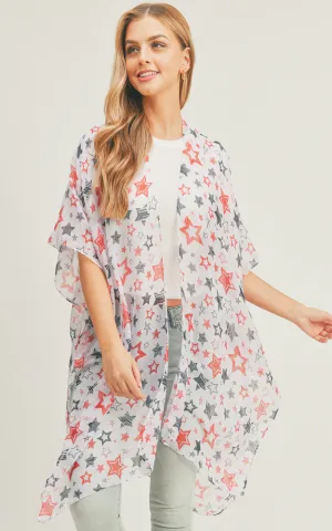 MS0275 Star Pattern Theme Cover-up Kimono