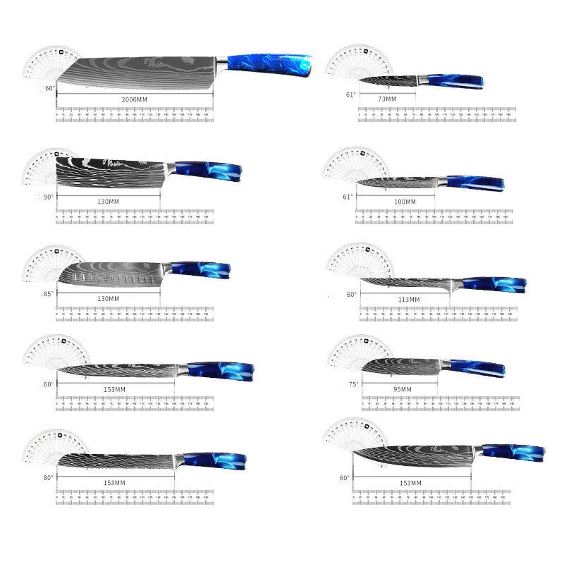 Multi-purpose Resin Handle Knife Set