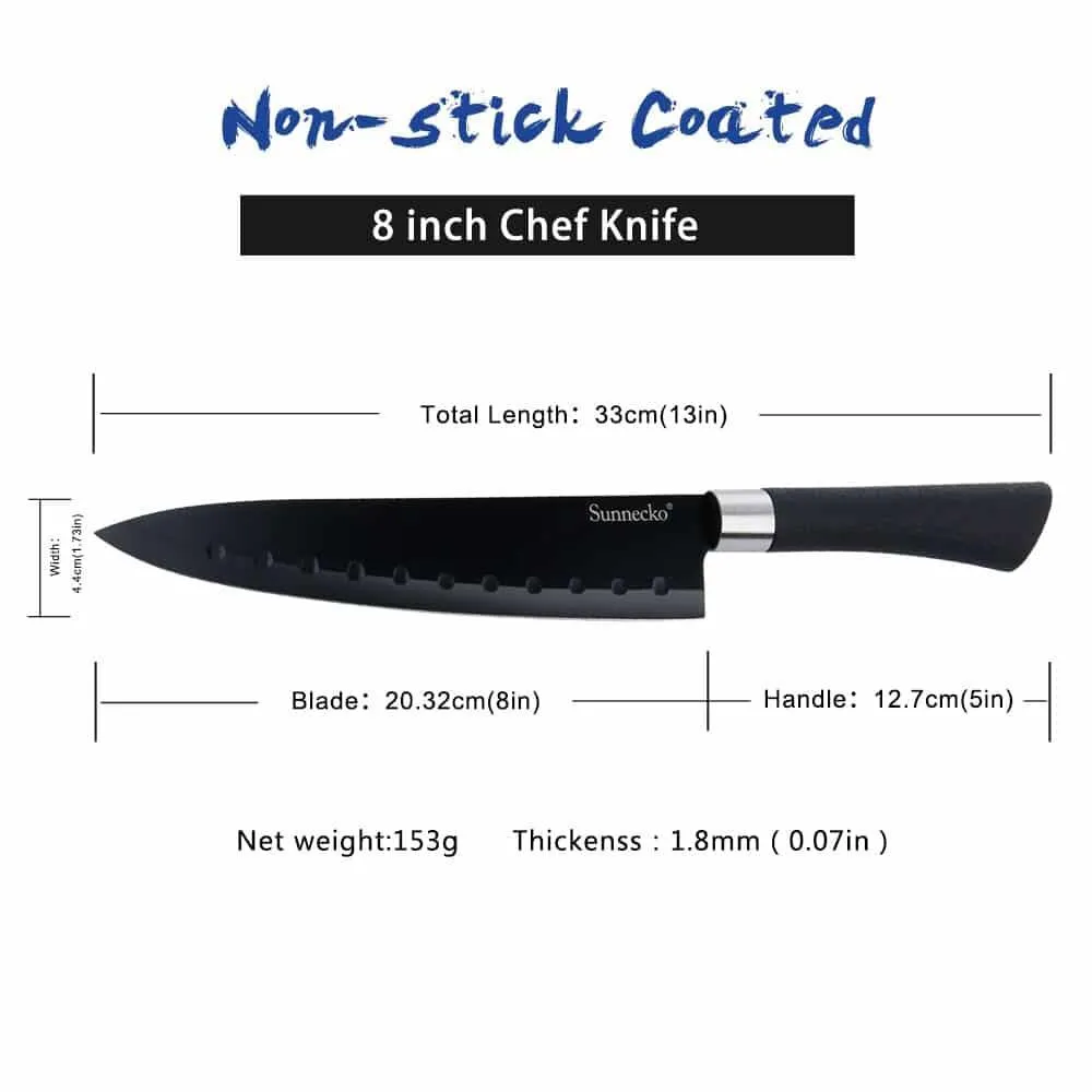 Non Stick Kitchen Knives Set