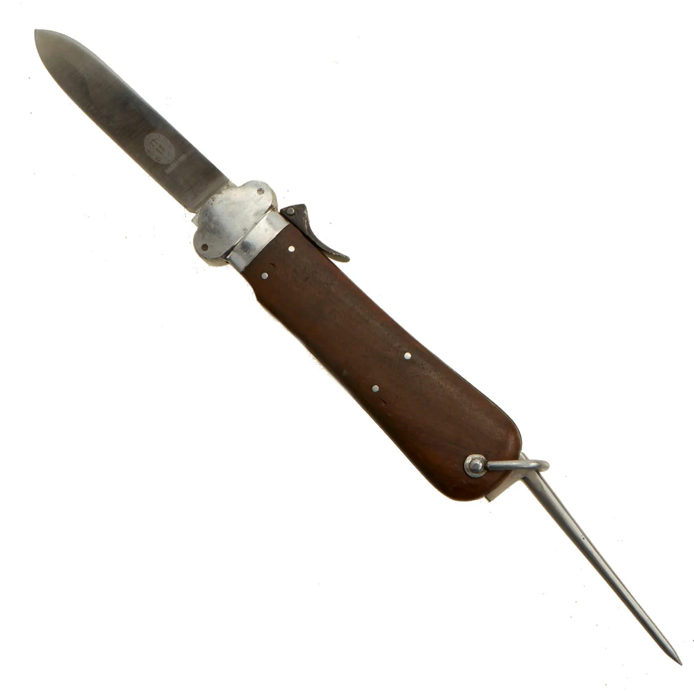 Original German WWII Early Luftwaffe Gravity Knife by Paul Weyersberg & Co. of Solingen with Waffen Proof - Mint Blade