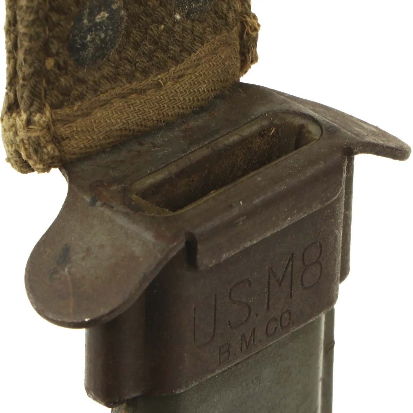 Original U.S. WWII Blade Marked M3 Fighting Knife by UTICA Cutlery Co. with M8 Scabbard
