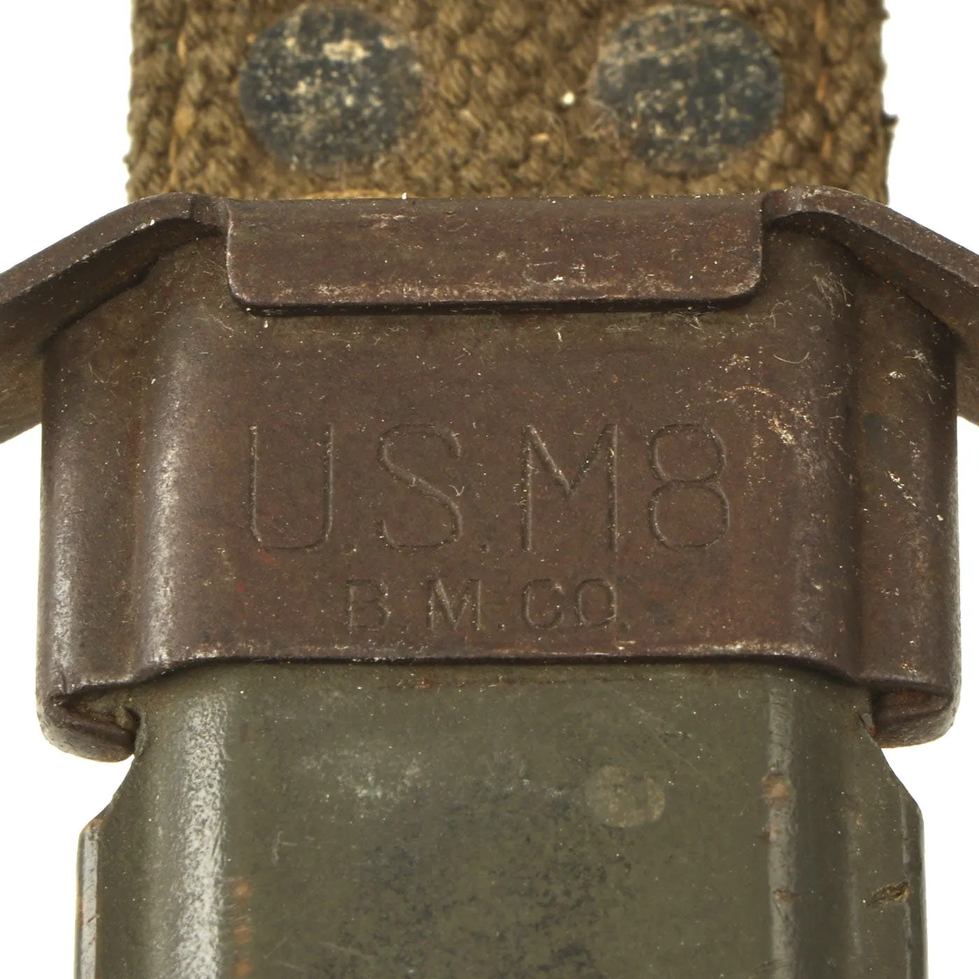 Original U.S. WWII Blade Marked M3 Fighting Knife by UTICA Cutlery Co. with M8 Scabbard