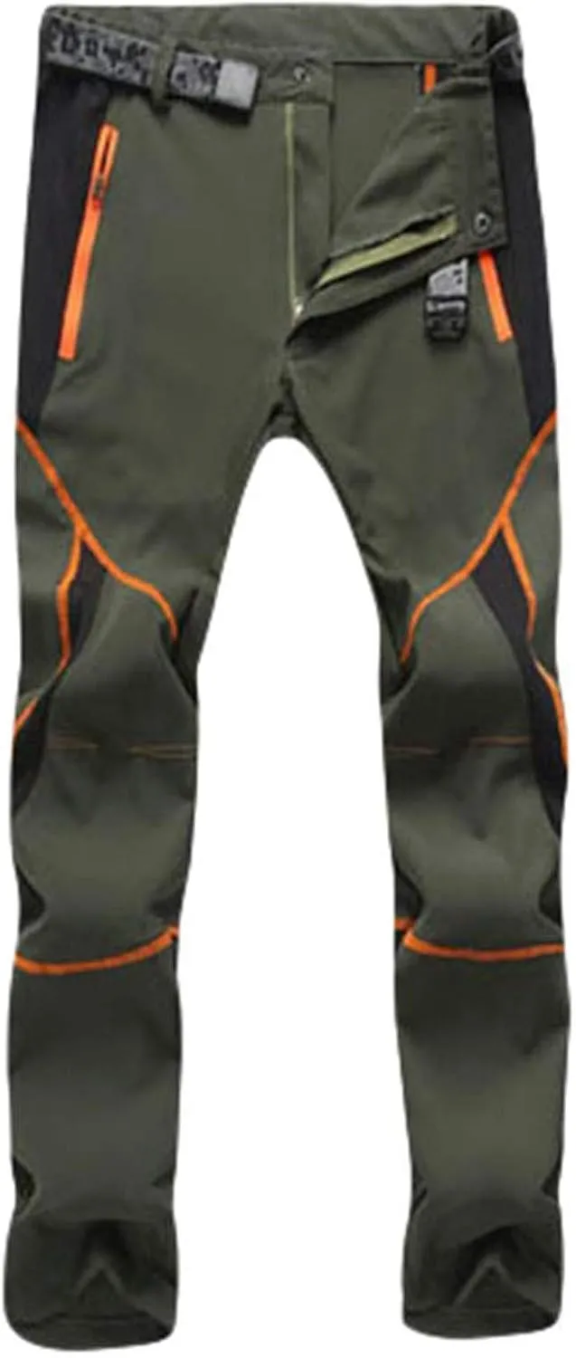 Pants For Men Mens Waterproof Pants Splice Windproof Trousers Casual Softshell Outdoor Hiking Trousers Cargo Pants