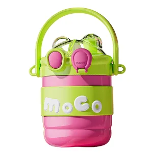 Pink & Green 2 way Lid Style Moco Kids Water, 600 ml