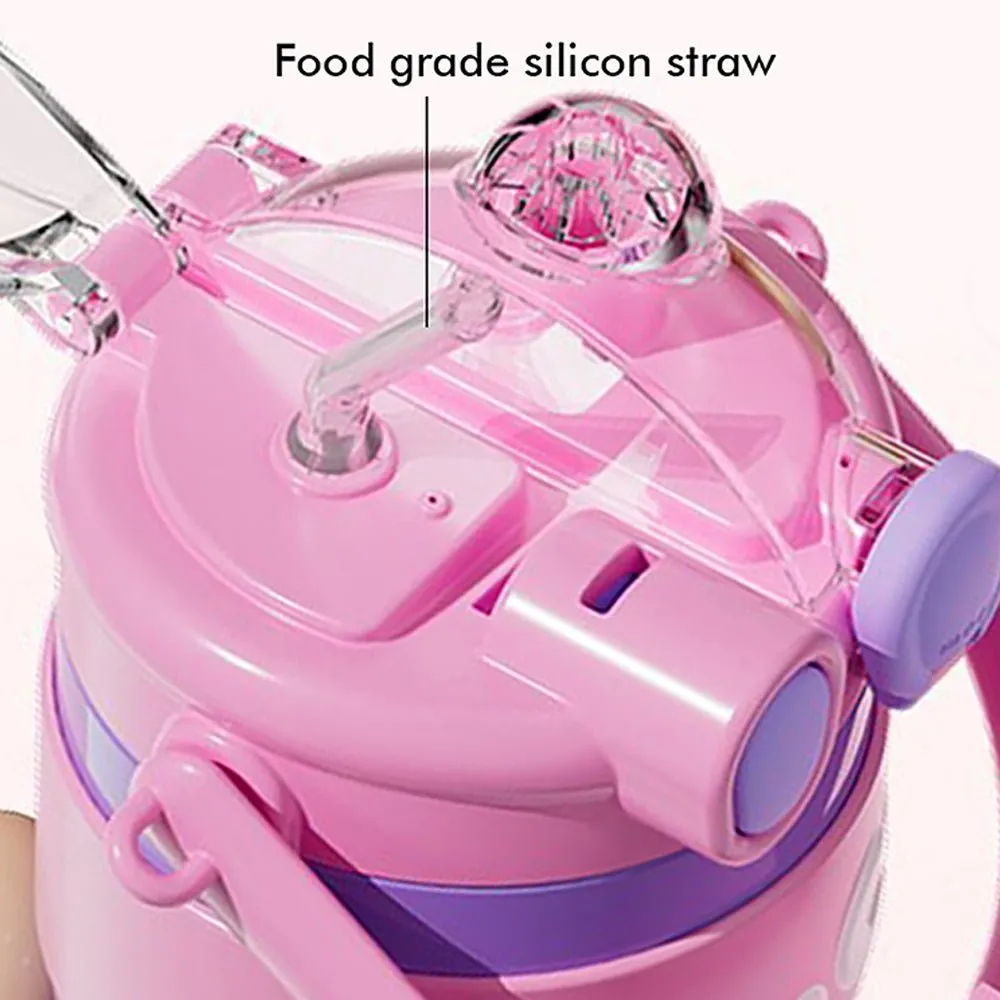 Purple & Pink 2 way Lid Style Moco Kids Water, 600 ml