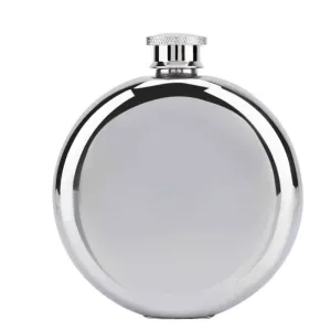 Round Stainless Steel Hip Flask