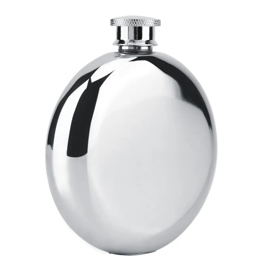 Round Stainless Steel Hip Flask